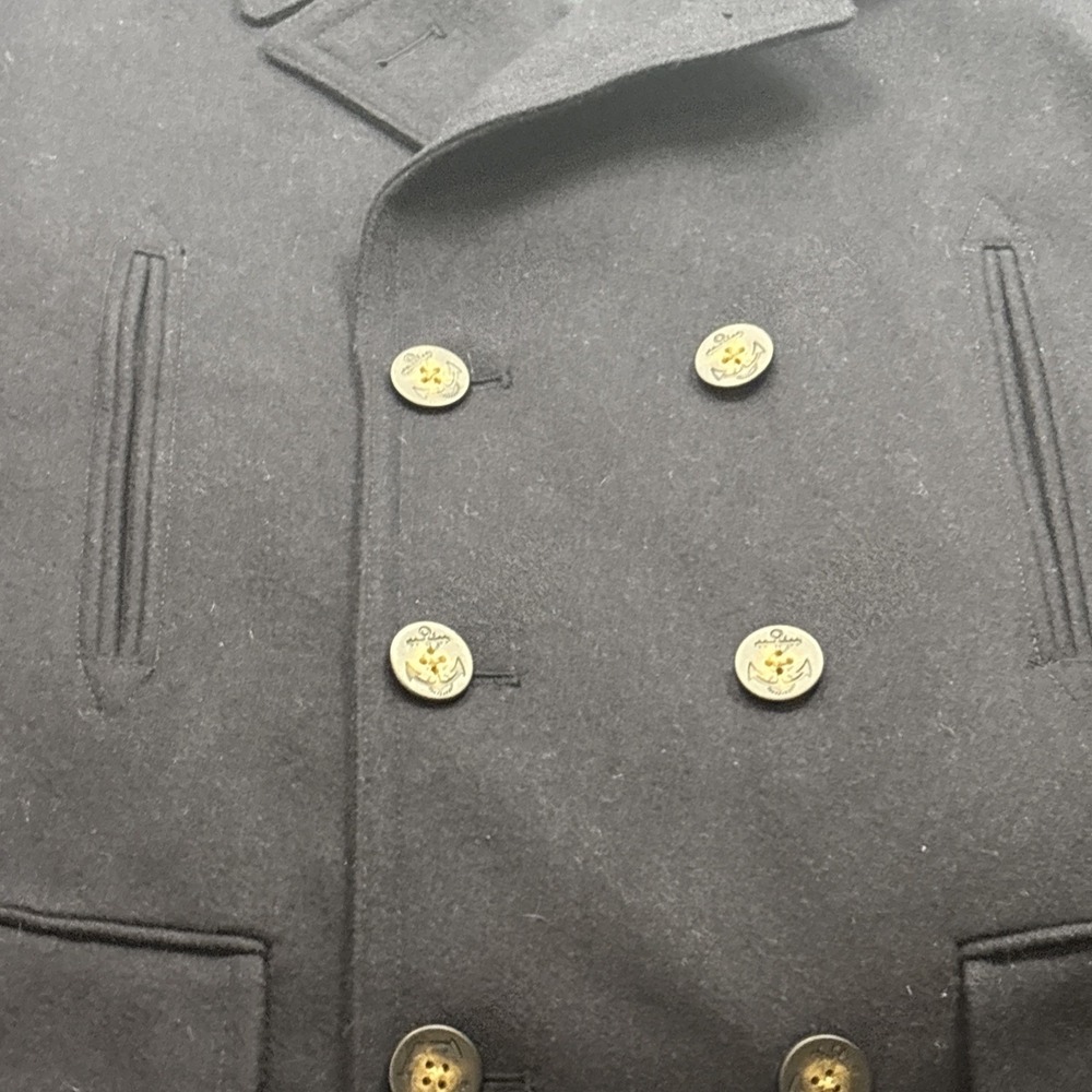 Vtg Lauren Ralph Lauren Double Breasted Pea Coat Womens Large Navy Blue‎ Classic - Picture 4 of 14